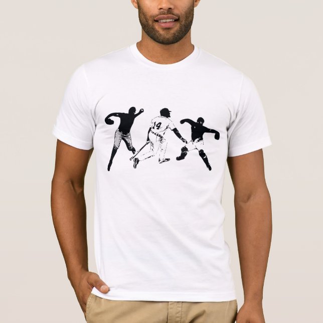 Baseball1-B&W T-Shirt (Front)