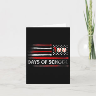 Baseball 100 Days Of School Baseball 100th Day Tea Card