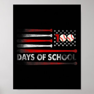 Baseball 100 Days Of School Baseball 100th Day Tea Poster