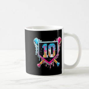 Baseball 10 year old boy ice cream drip 10th coffee mug
