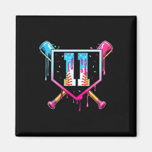 Baseball 11 Year Old Ice Cream Drip 11th Birthday Magnet