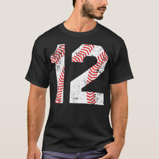 Baseball 12 Jersey Number         T-Shirt