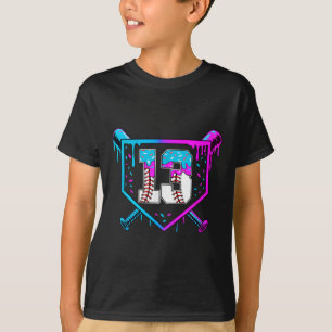 Baseball 13th Birthday Ice Cream Drip 13 Year Old  T-Shirt