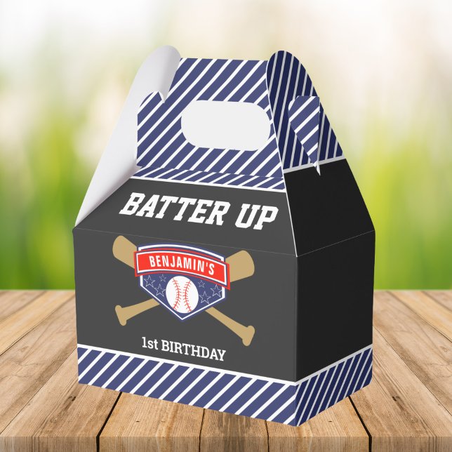 Baseball 1st Birthday Party Favour Box (Creator Uploaded)