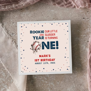 Baseball 1st Birthday Party Napkins