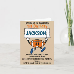 Baseball 1st birthday Sports Theme Invitation