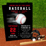 Baseball 21st Birthday Sports Party Invitation<br><div class="desc">Baseball 21st Birthday Sports Party Invitation features a baseball with your twenty first birthday party information. Edit the text in the text boxes to personalize.</div>