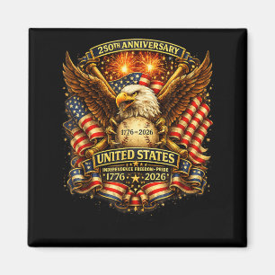 Baseball 250 Years 1776-2026 250th Birthday 4th Magnet