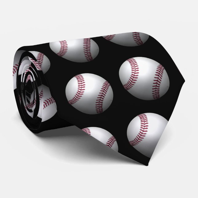 Baseball - 3D Effect Tie (Rolled)