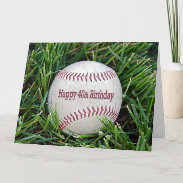 baseball-40th Birthday Card (Front)