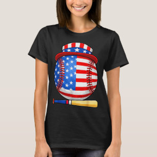 Baseball 4th of July 250th Years of Freedom USA T-Shirt
