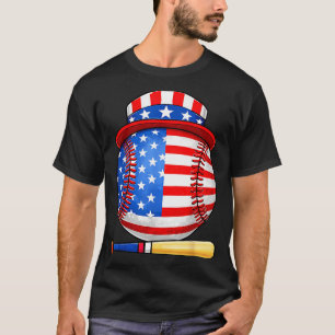 Baseball 4th of July 250th Years of Freedom USA T-Shirt