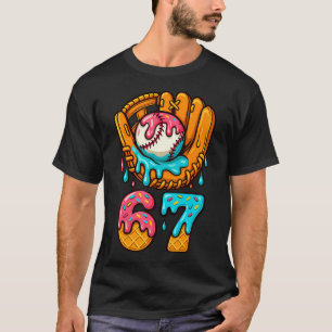 Baseball 67 Ice Cream Drip 67 Six Seven Meme 67Th T-Shirt