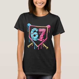 Baseball 67 Ice Cream Drip Funny Six Seven Meme Bo T-Shirt