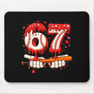 Baseball 67 Ice Cream Drip Six Seven Boys Fun Meme Mouse Pad