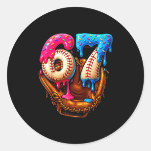 Baseball 67 Six Seven Funny 6 7 Meme Gen Alpha Mem Classic Round Sticker