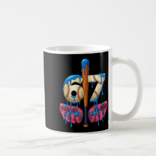 Baseball 67 Six Seven Funny Gen Alpha Meme Drip  Coffee Mug