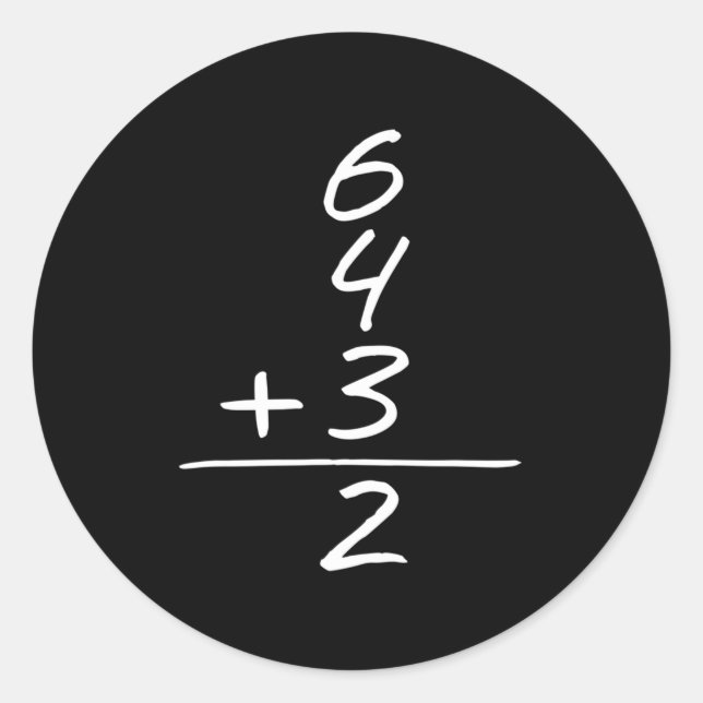 Baseball 6 4 3 Double Play Turn Two Design  Classic Round Sticker (Front)