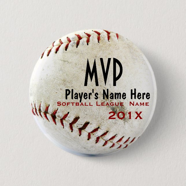 Baseball 6 Cm Round Badge (Front)