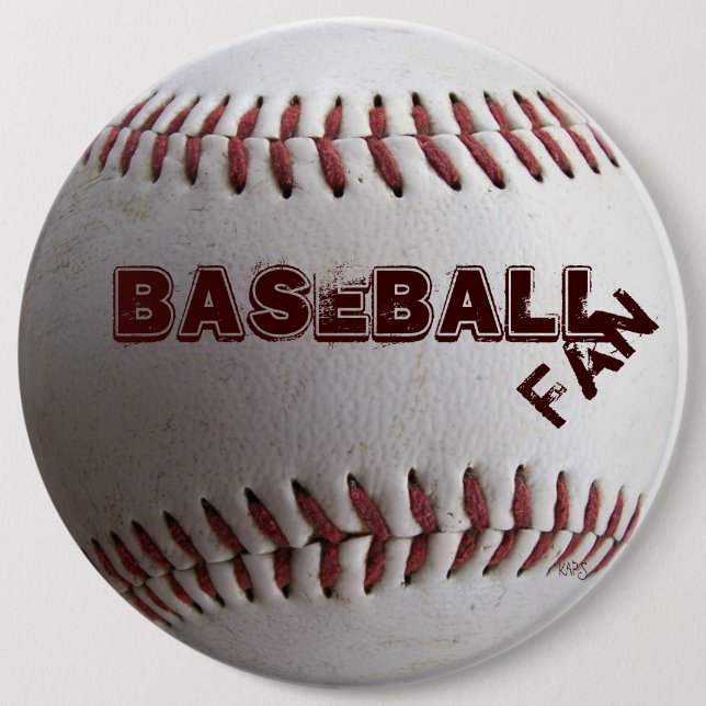 Baseball 6 Cm Round Badge (Front)