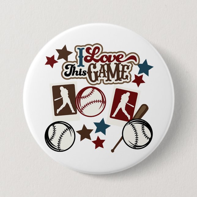 Baseball 7.5 Cm Round Badge (Front)