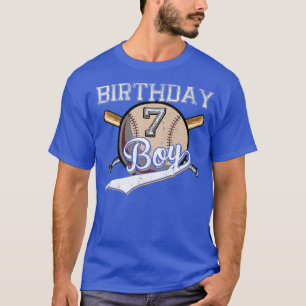 Baseball 7th Birthday Party 7 Years Old Baseball f T-Shirt