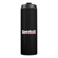 Baseball Abstract Swish - Girly Word Art