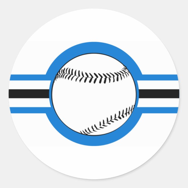 baseball : airstar : classic round sticker (Front)