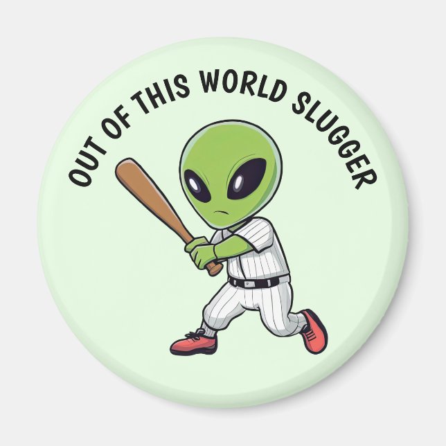 Baseball Alien Magnet (Front)