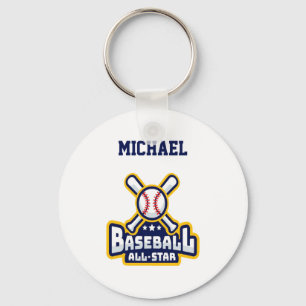 Baseball All Star Ball Bat Personalized Baby T Shi Key Ring