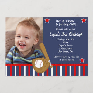 Baseball All Star Birthday Invitations