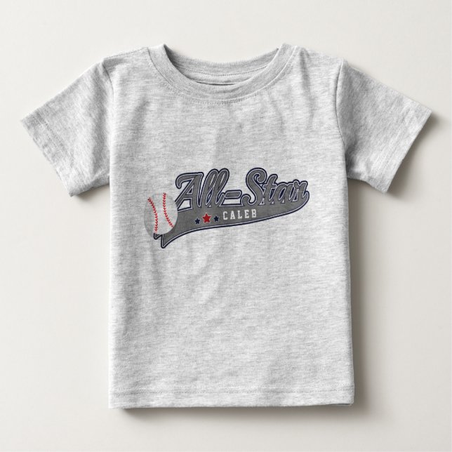 Baseball ALL-STAR Sports Custom Personalised Baby T-Shirt (Front)