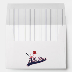 Baseball ALL-STAR Sports Custom Personalised Envelope