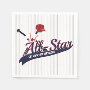 Baseball ALL-STAR Sports Custom Personalised Party Napkin