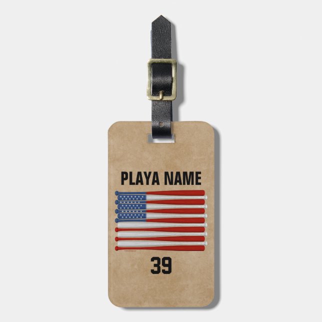 Baseball America (USA) Luggage Tag (Front Vertical)