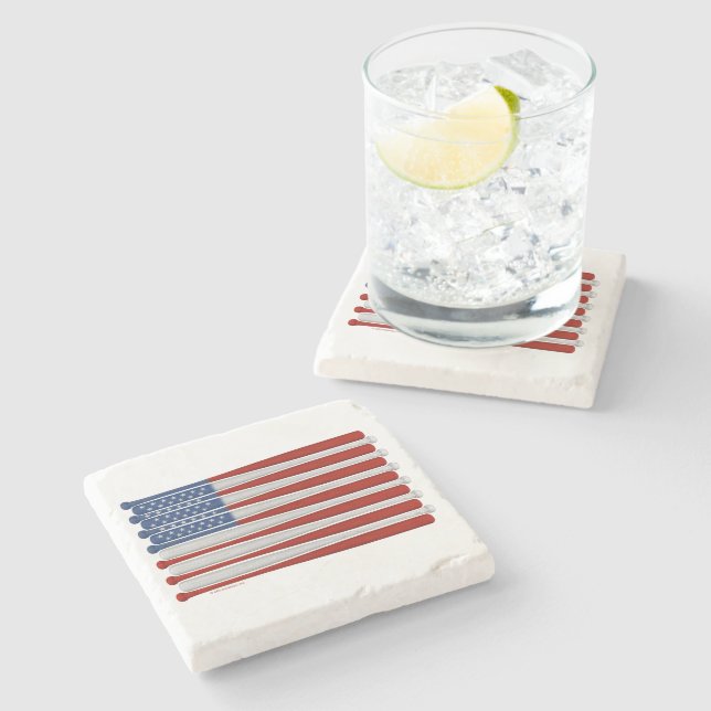 Baseball America (USA) Stone Coaster (Side)