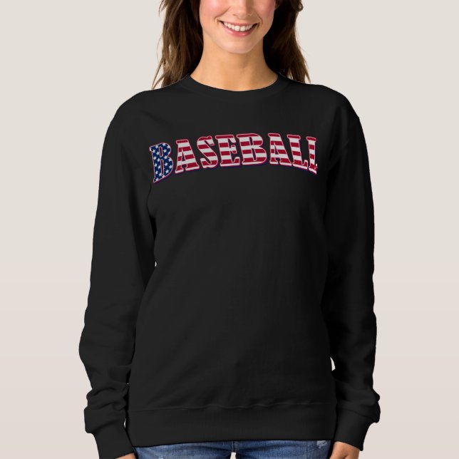 Baseball American Flag  Baseball Sweatshirt (Front)