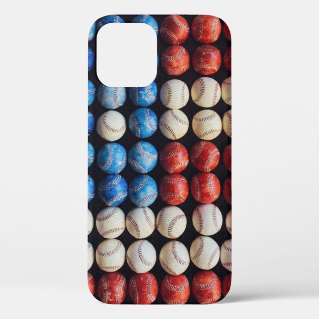 Baseball American Flag Case-Mate iPhone Case (Back)