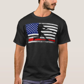 Baseball american flag gifts baseball player 2021 T-Shirt
