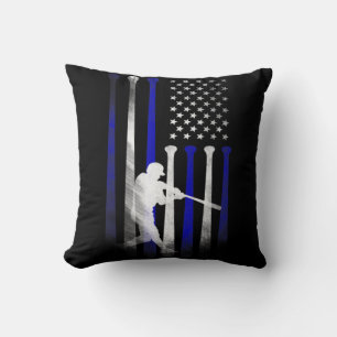 Baseball American Flag Player Flag, Dad, Mum, Kid Cushion