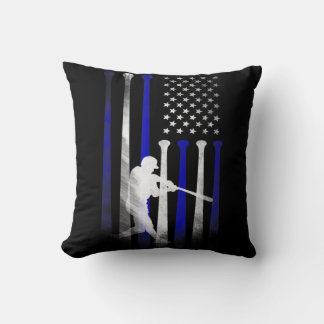 Baseball American Flag Player Flag, Dad, Mum, Kid  Cushion