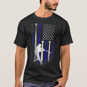 Baseball American Flag Player Flag, Dad, Mum, Kid T-Shirt