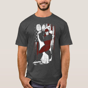 Baseball American Flag T-Shirt