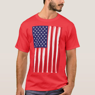 Baseball American Flag Usa T-Shirt