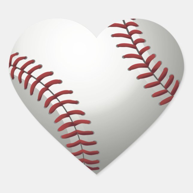 Baseball American Game! Heart Sticker (Front)