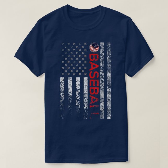Baseball American  sports team fan  T-Shirt (Design Front)