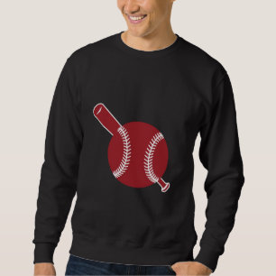 Baseball and Bat Icon Sweatshirt