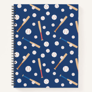Baseball and Bat Sports Pattern School Notebook