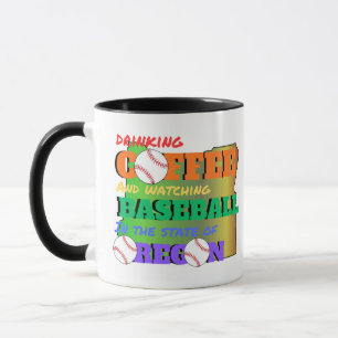 Baseball and Coffee in Oregon Mug