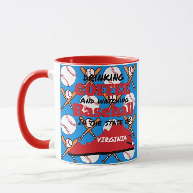 Baseball and Coffee in Virginia  Mug (Left)
